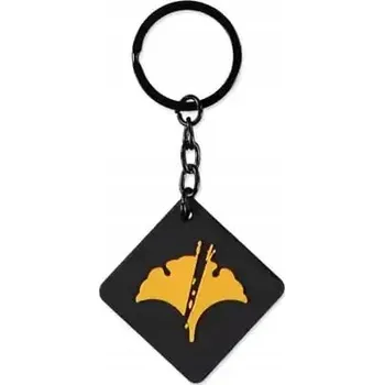 Klíčenka gumová Difuzed Ghost of Yotei - Leaf Černá/Žlutá