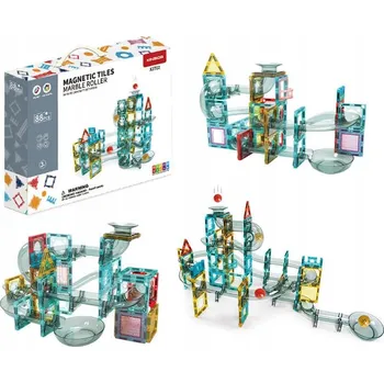 ostatní stavebnice Magnetická stavebnice Marble Roller 88ks sada - Magnetic Tiles