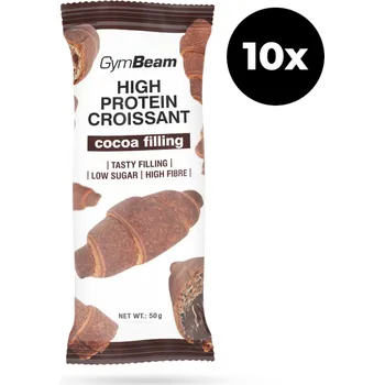 Fitness strava Proteinový croissant s kakaovou náplní - GymBeam Příchuť: kakao, Balení (g): 10 x 50 g