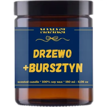 Svíčka Sójová vonná svíčka bříza + jantar MamasiCandle 1 ks