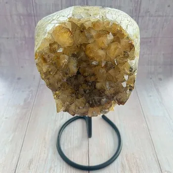 Citrín drůza na stojánku 10 cca 18 x 15,5 cm, 5300 g