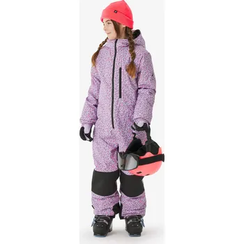 Kojenecká kombinéza WEDZE Dětská lyžařská kombinéza hřejivá 5–13 let Ski 100 10 LET FIALOVÁ|RŮŽOVÁ|ČERNÁ