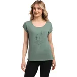 Dámské tričko z bavlny KILPI ROANE 38 Khaki, Zelená