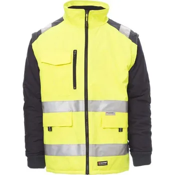 pracovní bunda PAYPER HIWAY 000346-0091 / Dvoubarevná reflexní zateplená bunda 2v1 - yellow/navy blue 4XL