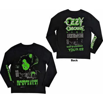 Pánské tričko Ozzy Osbourne tričko dlouhý rukáv, Madman Loose BP Black, pánské XL