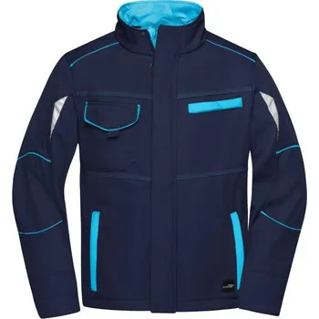Pánská softshellová bunda DAIBER JN 851 / Pracovní letní softshellová bunda - navy/turquoise XS