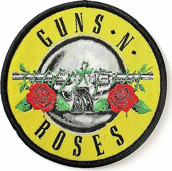 Nášivka Guns N Roses tkaná nažehlovačka PES 76 mm, Classic Circle Logo