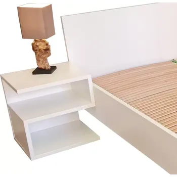 Noční stolek Interier-Stejskal | Noční stolek Praha lamino bílá - Šířka Nočního stolku Šířka 45cm