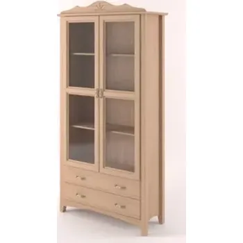 Knihovna Interier-Stejskal | Vitrína Castello masiv dub D06B - Castello dekory Rustikal retro