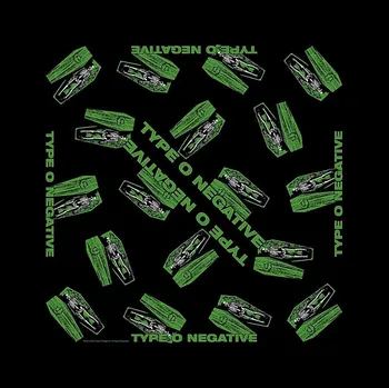 Šátek Type O Negative bavlněný šátek 55 x 55cm, Coffins Black
