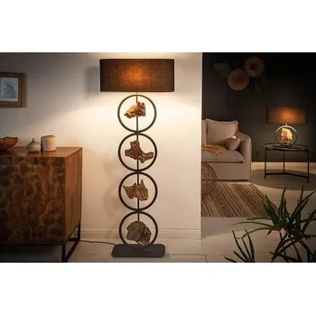 Stojací lampa Osvetleni-Stejskal | Stojací lampa Elements černá akácie 147cm