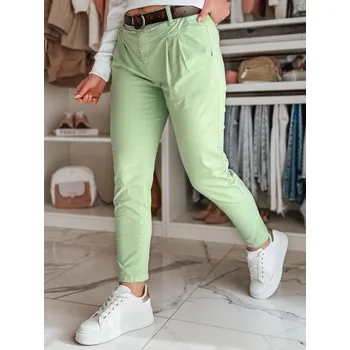 Dámské kalhoty Dámské kalhoty s páskem MODELA Dstreet UY2563 Barva: Zelená - světle, Velikost: XL