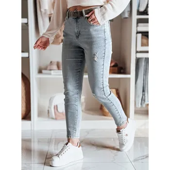 Dámské džíny Dámské džíny slim fit s páskem MIXFELL Dstreet UY2418 Barva: Modrá - světle, Velikost: XS