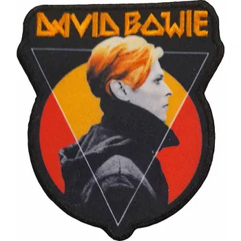Nášivka David Bowie tkaná nášivka/nažehlovačka PES 100x85 mm, Triangle