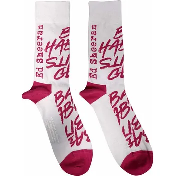 Pánské ponožky Ed Sheeran ponožky, Bad Habits White, unisex - velikost 7 až 11 (velikost 41 až 45)