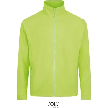 Pánská mikina SOL´S NOVA / Pánská mikrofleecová bunda - neon green XXL