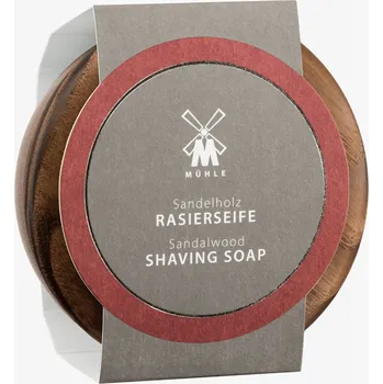 Mýdlo na holení, santalové dřevo + dřevěná miska