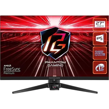 Monitor Phantom Gaming by Asrock monitor PG27FF1A 27" /IPS/1920x1080/165Hz/ 250cd/m2/1ms/ 8bit/DP/2x HDMI/repro/VESA