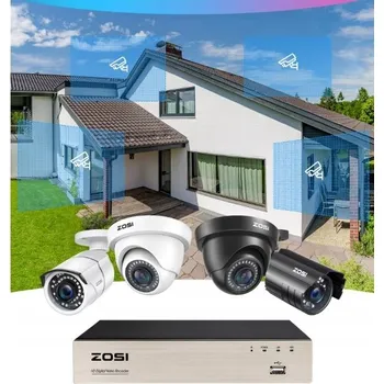 IP kamera 8kanálový rekordér ZOSI 1080P HD H.265+ 4 v 1