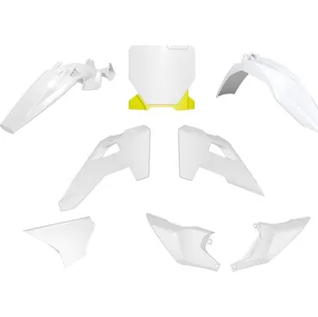RACETECH (RTECH) kompletní sada plastů HUSQVARNA TC 85 25 barva bílá / žlutá (RACETECH (RTECH) kompletní sada plastů HUSQVARNA TC 85 25 barva bílá / žlutá)