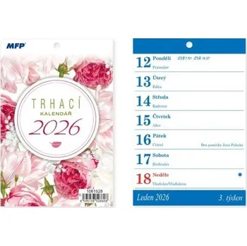 Kalendář Kalendář nástěnný, Trhací květiny, A6 2026