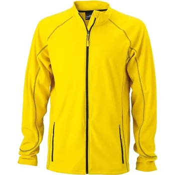 Pánská mikina DAIBER JN 597 / Pánská strukturovaná fleecová bunda - yellow/carbon XXXL