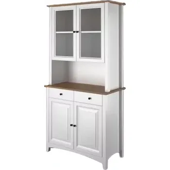 Příborník a kredenc Interier-Stejskal | Kredenc Castello Soft masiv borovice S04A - Castello dekory Bílá patina