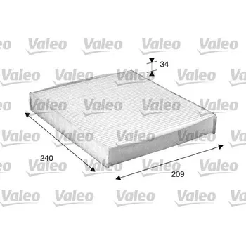 Ventilátor topení a klimatizace Filtr, vzduch v interiéru VALEO 698882