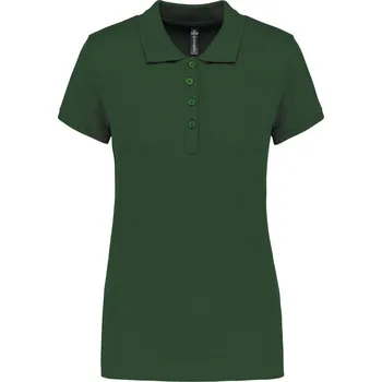 Dámské tričko KARIBAN VINTAGE K255 / Dámská piqué polokošile s krátkým rukávem - forest green XS