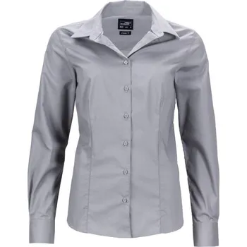 Dámská košile DAIBER JN 641 / Dámská popelínová business košile s dlouhým rukávem - steel XS