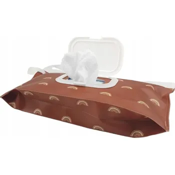 Box na kapesníky BOCIOLAND Obal na vlhčené ubrousky 24 x 13 x 5 cm hnědý/duhy