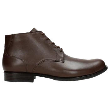 Pánské polobotky Hnědé Elegantní Uniformente Boty Z Lícové Kůže Wojas 98152 40