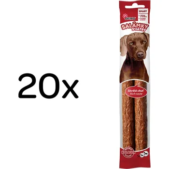 Pamlsek pro psa Akinu MLSKA Játrové salámky pamlsek pro psy 22 cm 20 ks