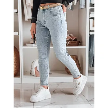 Dámské džíny Dámské džíny slim fit SPARKLI Dstreet UY2488 Barva: Modrá - světle, Velikost: L