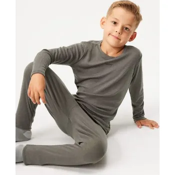 Dívčí legíny Unuo Dětské merino legíny, Hnědá - 98/104