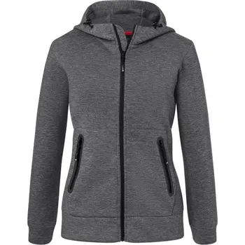DAIBER JN 1143 / Dámská bunda s kapucí - dark melange XS
