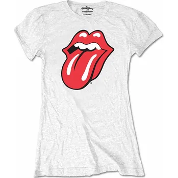 Dámské tričko Rolling Stones tričko, Classic Tongue White, dámské S