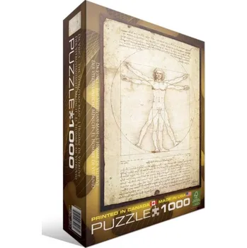 Puzzle EUROGRAPHICS Puzzle Vitruvianský muž - proporce lidské postavy 1000 dílků