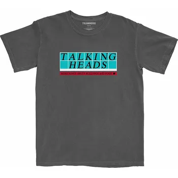 Talking Heads tričko, Tiled Logo Charcoal Grey, pánské XXL
