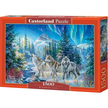 Puzzle Castorland Puzzle Vlčí vytí při východu měsíce 1500 dílků