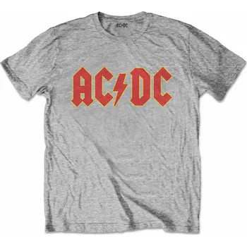 Chlapecké tričko AC/DC tričko, Logo Heather Grey, dětské XS velikost XS věk (3-4 roky)
