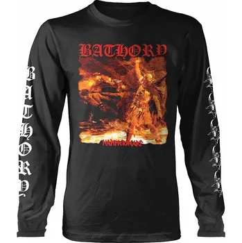 Pánská móda Bathory tričko dlouhý rukáv, Hammerheart Tracklist BP Black, pánské M