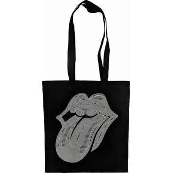 Nákupní taška Rolling Stones bavlněná nákupní taška, Hackney Diamonds Holo Tongue Black