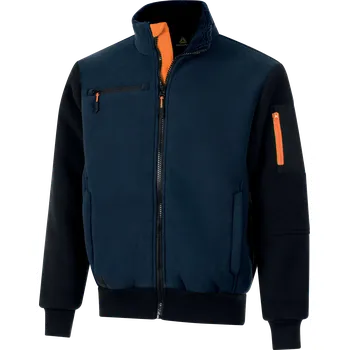 Pánská bunda DELTA PORTO / Pánská teplá fleecová bunda - nám. modrá/černá XL
