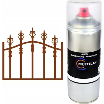 Barva ve spreji Profesionální lesklý sprej na rez RAL 8012, pro ocel, kov a plech