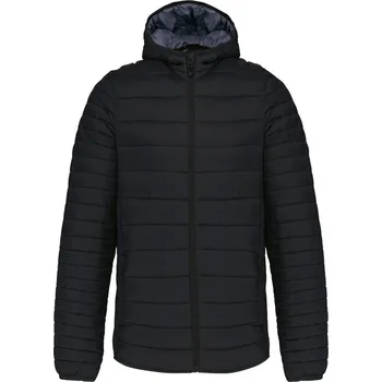 Pánská bunda KARIBAN Pánská lehká zateplená bunda Down Jacket K6110 Velikost: L, Barva: černá