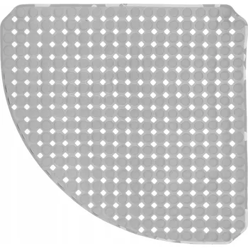Protiskluzová rohová podložka do koupelny, vany nebo sprchového koutu 53 x 53 cm, šedá