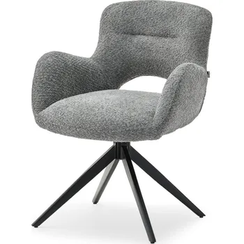 Křeslo Mebel Partner Milla (šedá + černá)
