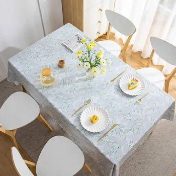 ubrus Ubrus odolný proti skvrnám, bavlněný, voděodolný, hladký vzor listů, 130x220 cm