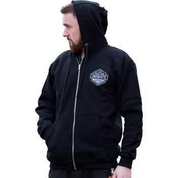 Rybářské oblečení Mikbaits oblečení - Mikina Mikbaits team černá s kapucí XXXL